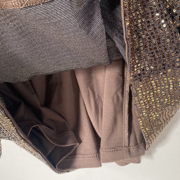 (A2) NEW Cosmopolitan x Dress The Population XOXO Gold Metallic Dress, Sz S,NWOT - Picture 9 of 13